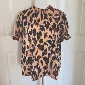 Ruffled leopard 🐆 blouse